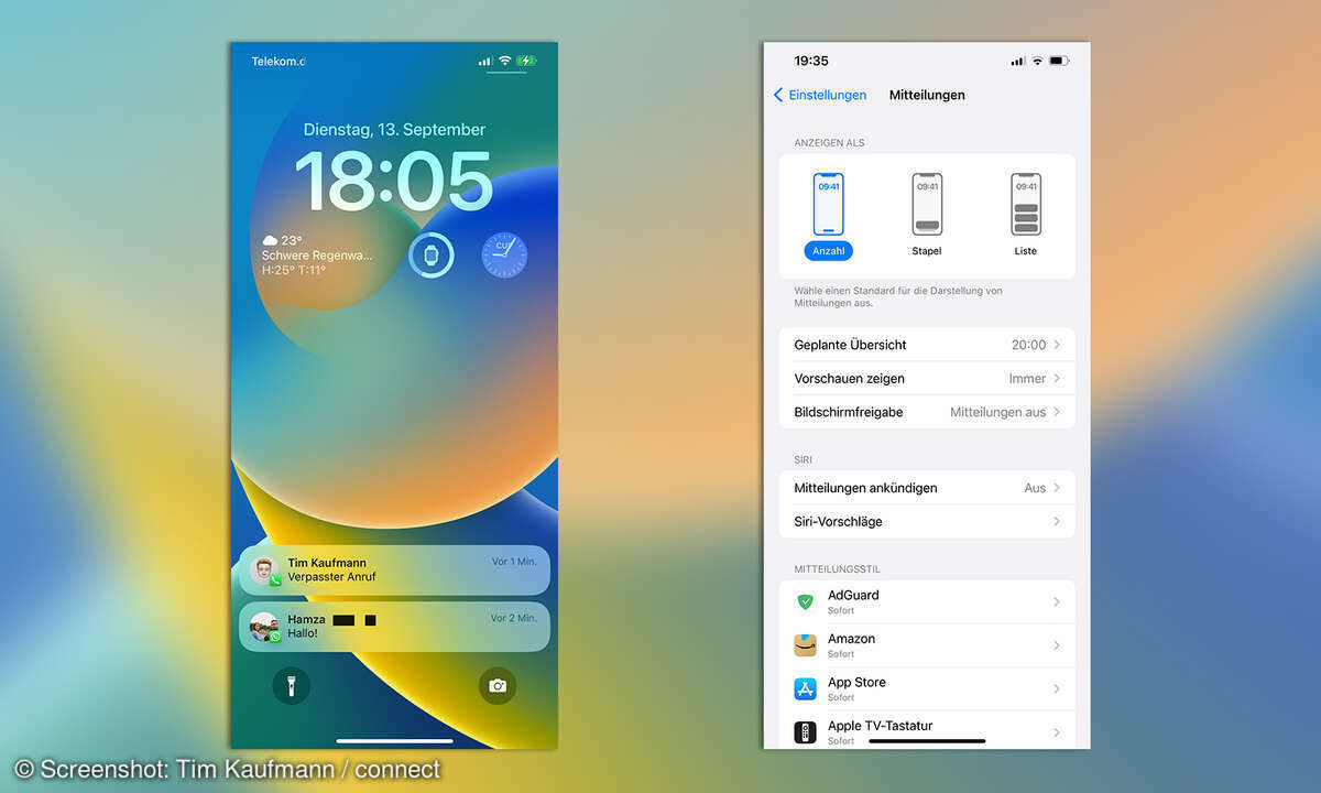 iOS 16 Sperrbildschirm