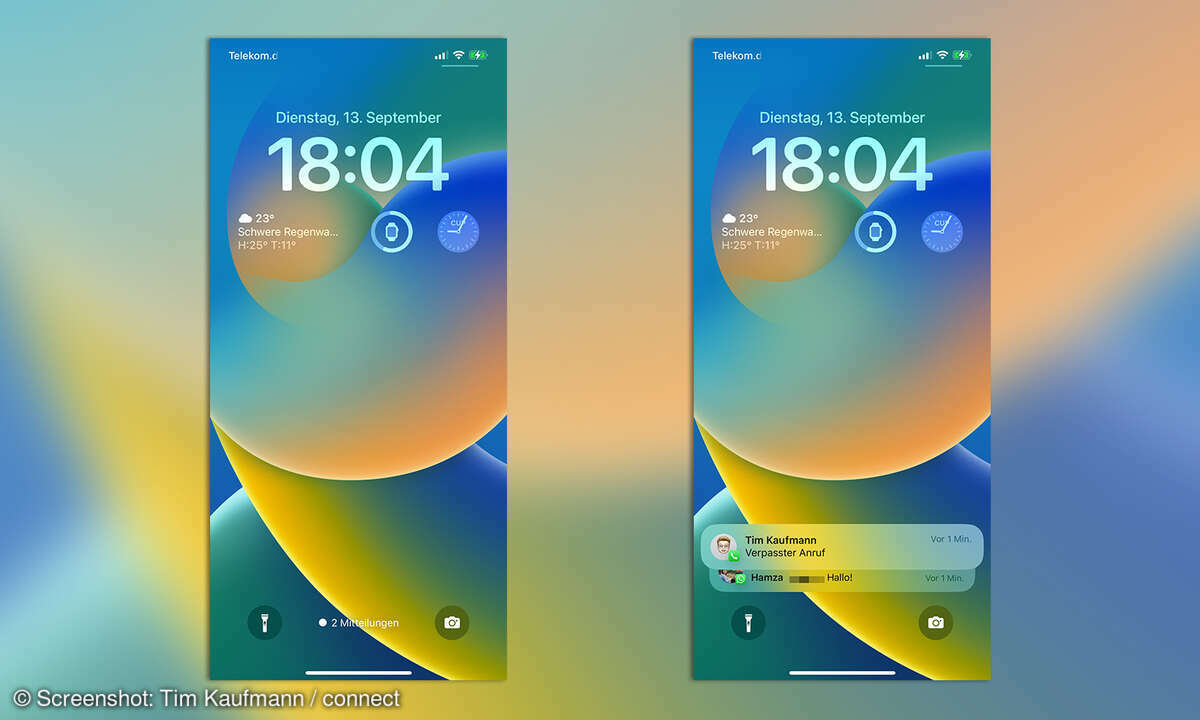 iOS 16 Sperrbildschirm