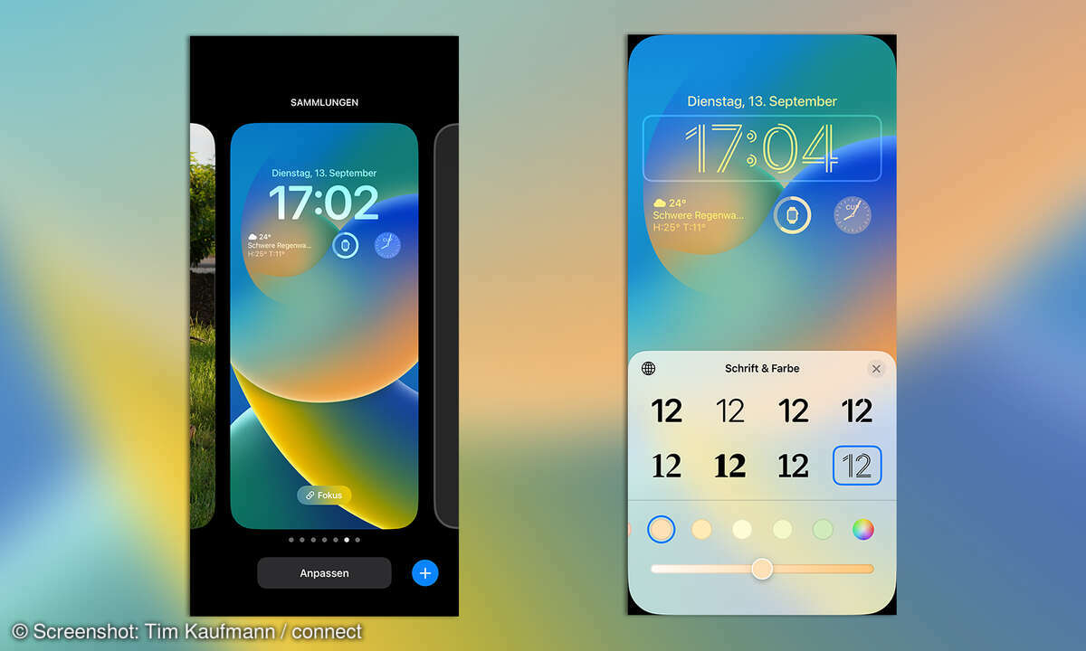 iOS 16 Sperrbildschirm