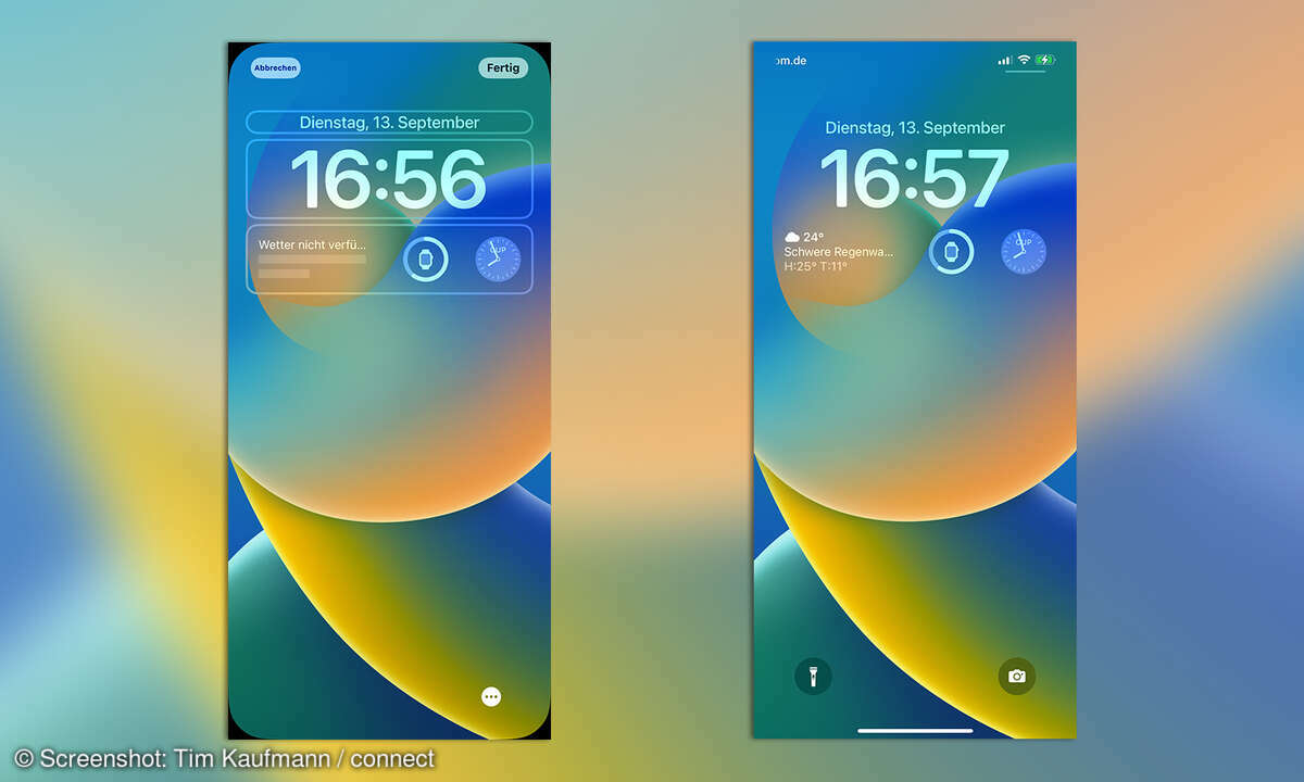 iOS 16 Sperrbildschirm