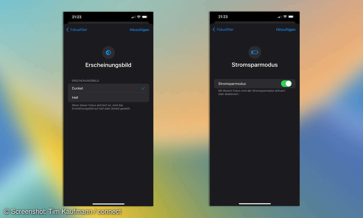 iOS 16 Fokus