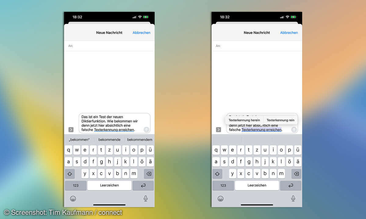 iOS 16 Diktieren