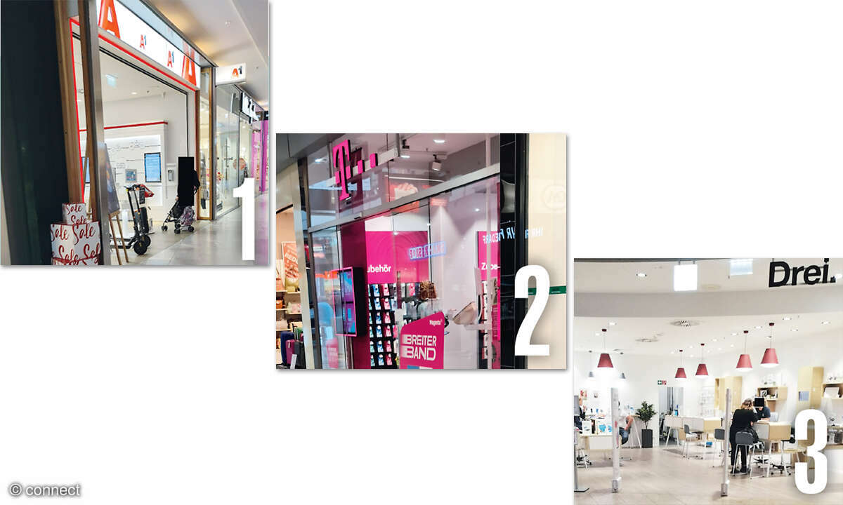Mobilfunk-Shoptest: Österreich Shops