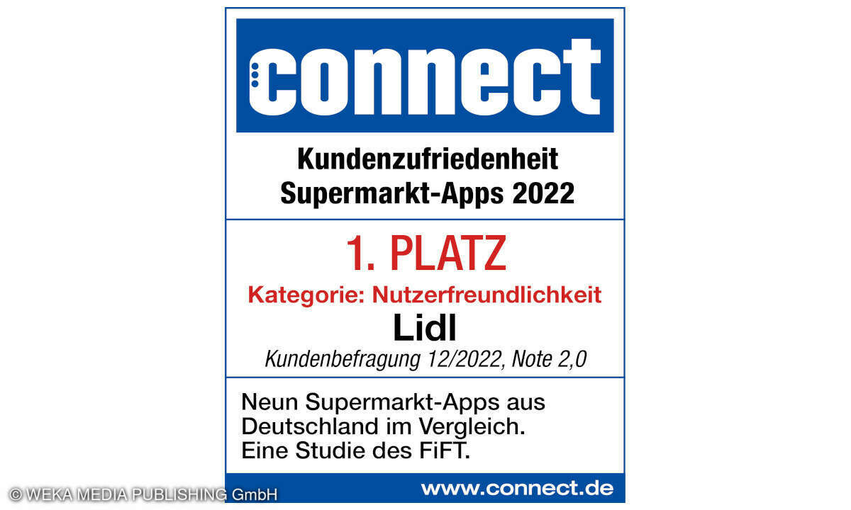 Siegel Nutzerfreundlichkeit - Kundenbarometer Supermarkt-Apps
