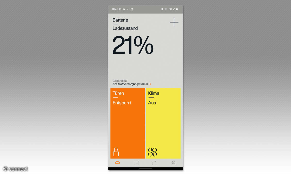 Polestar 2 im Test: App Screenshot