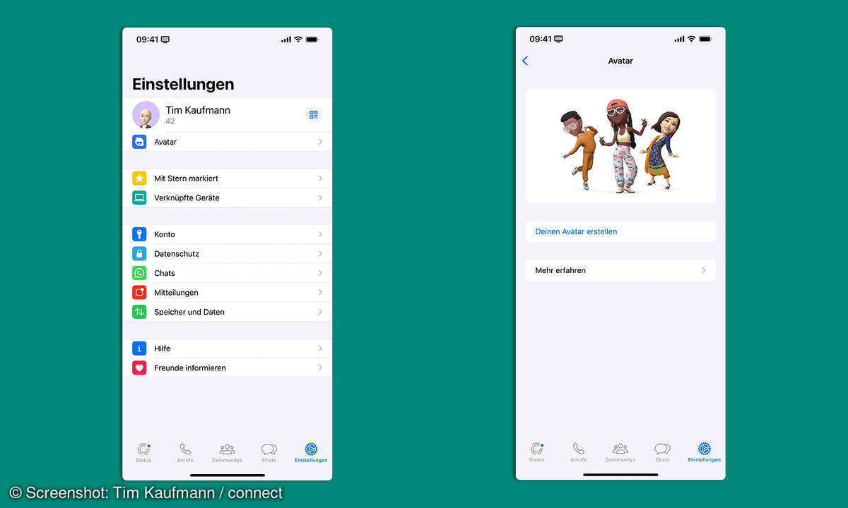 Whatsapp Avatar erstellen