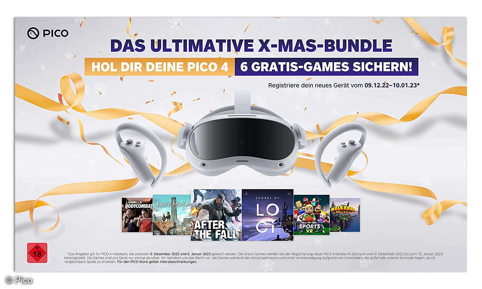 VRBrille Pico 4 mit sechs GratisSpielen connect