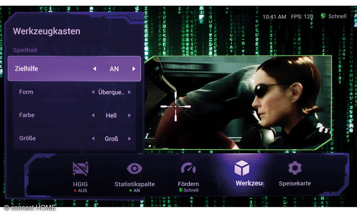 TCL 65C935 im Test: Screenshot Menü Gaming