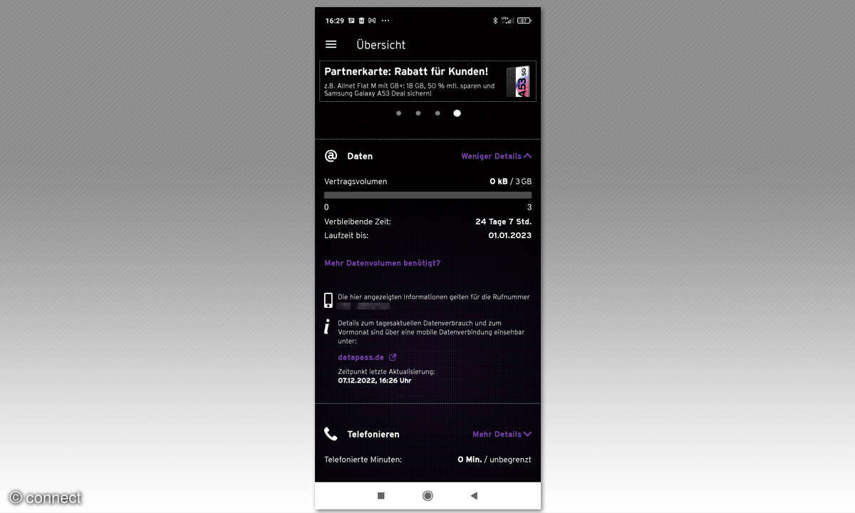 Service-App Test 2023 Klarmobil.de Screenshot