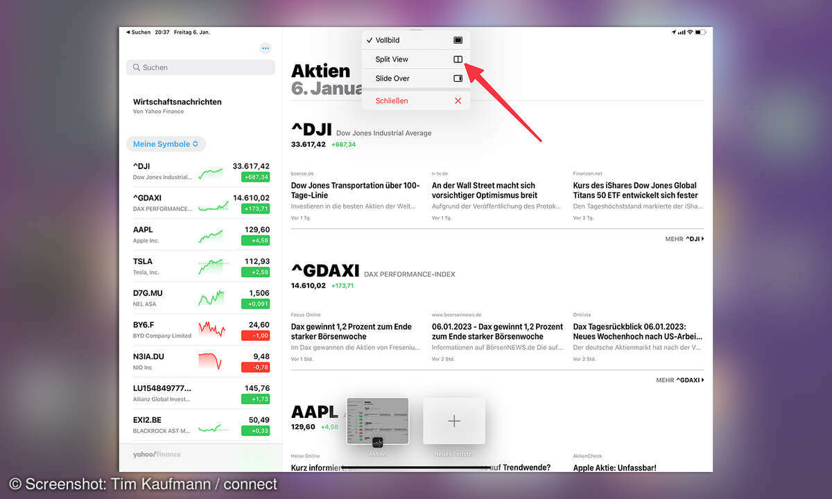 Multitasking iPadOS 16