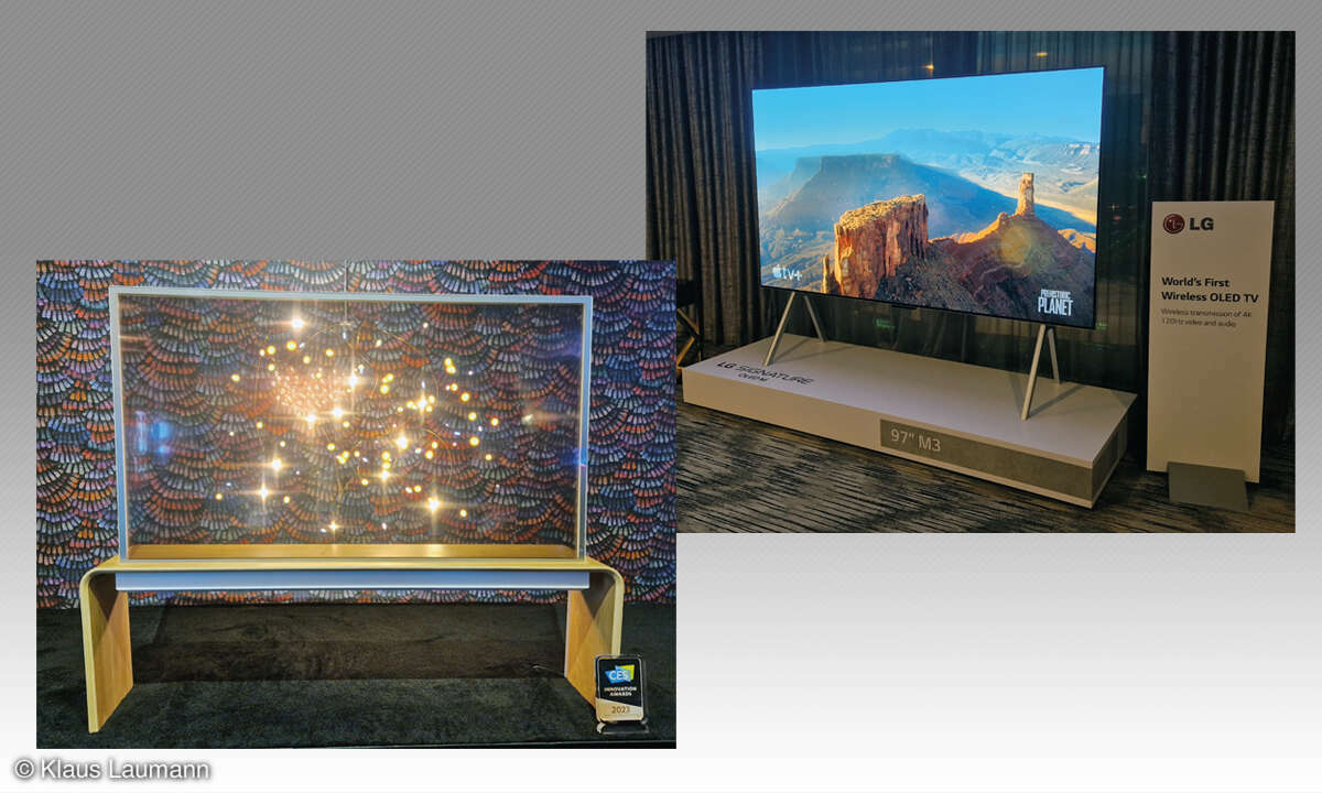 CES 2023: LG Der Transparente OLED T u. M3 drahtlose OLED TV
