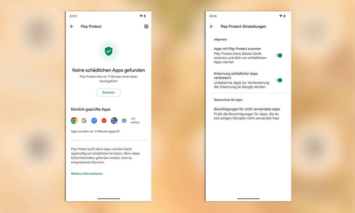 Android-Sicherheit Google Play Protect
