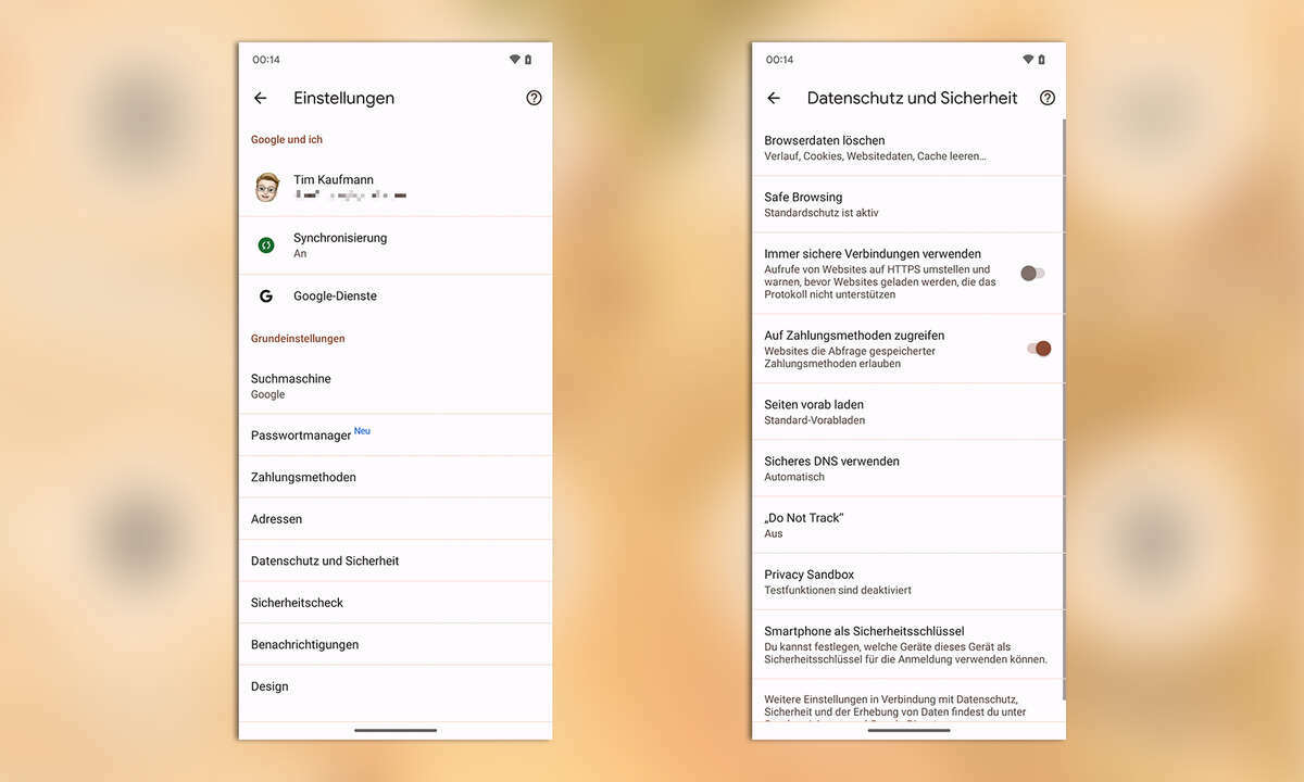 Android-Sicherheit Sicheres Surfen