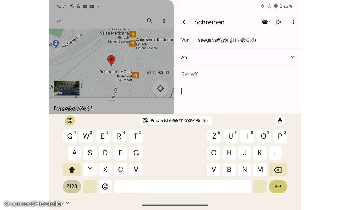 Google Pixel Fold Screenshot Split Screen