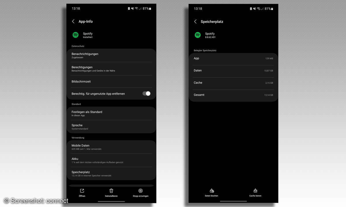 Android-Smartphone: App-Cache leeren