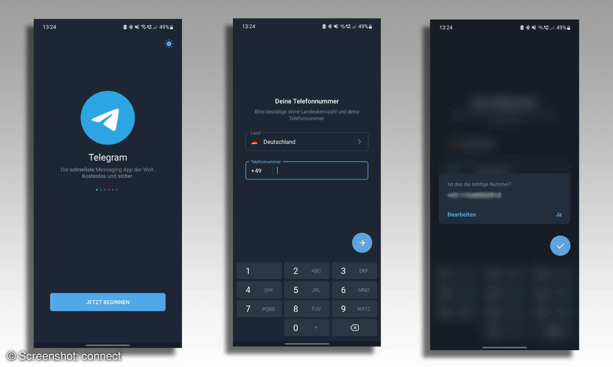 Telegram-Account einrichten