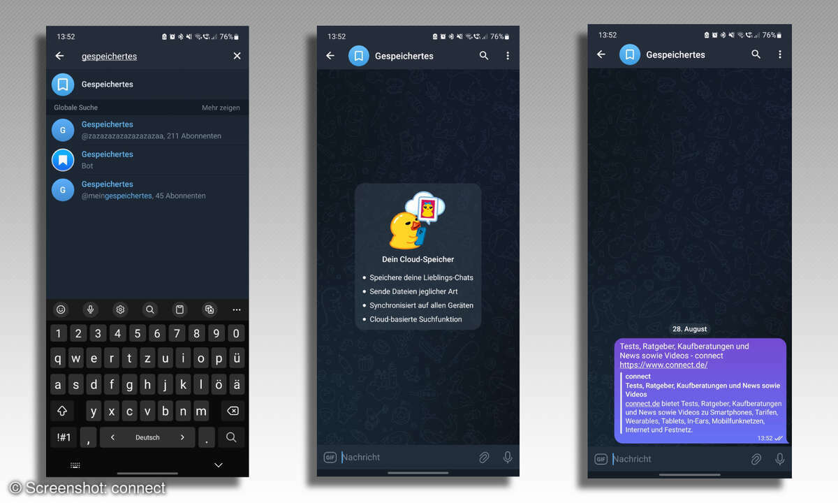 Telegram Selbstgespräch