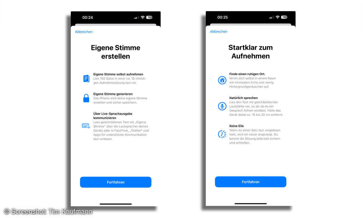 iOS 17: Eigene-Stimme