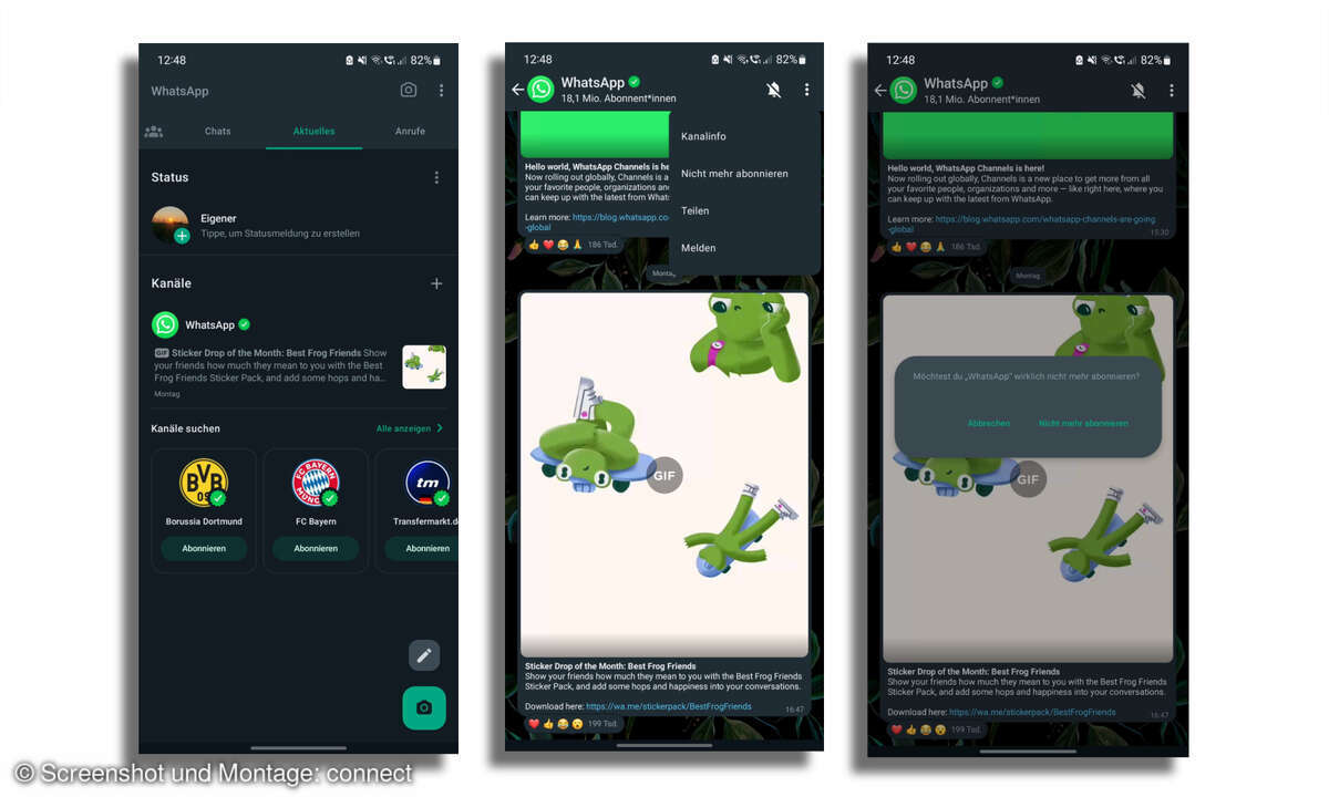 Whatsapp: Kanäle deabonnieren
