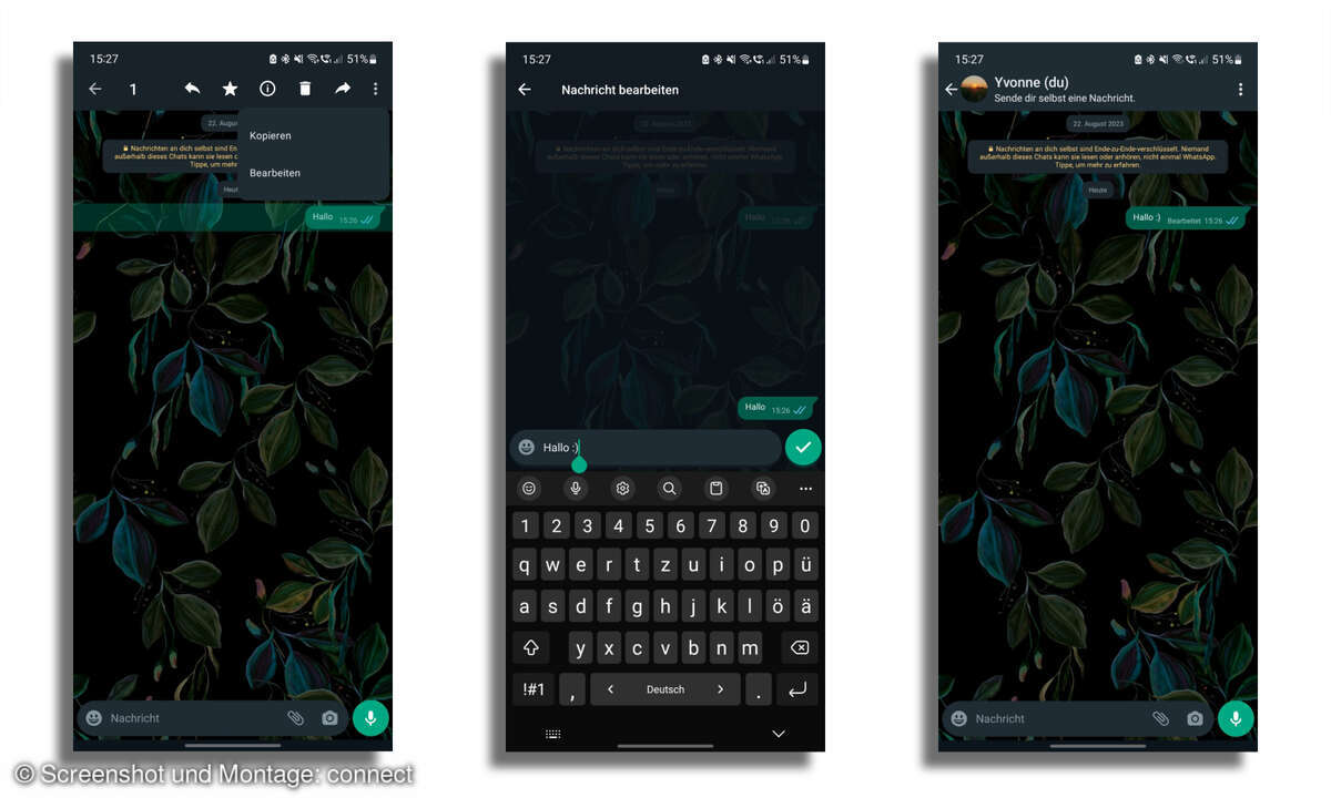 Whatsapp-Nachricht bearbeiten
