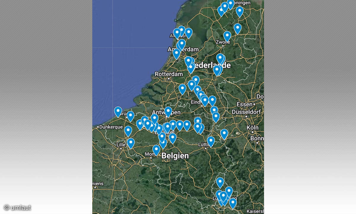 Ladenetztest 2023: Unsere Testrouten - Benelux