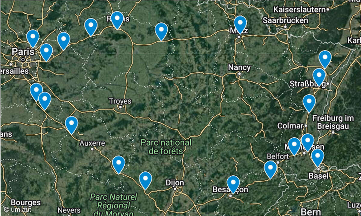 Ladenetztest 2023: Unsere Testrouten - Frankreich