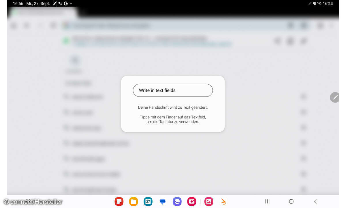 Samsung Galaxy Tab S9 S Pen Einstellungsmenü