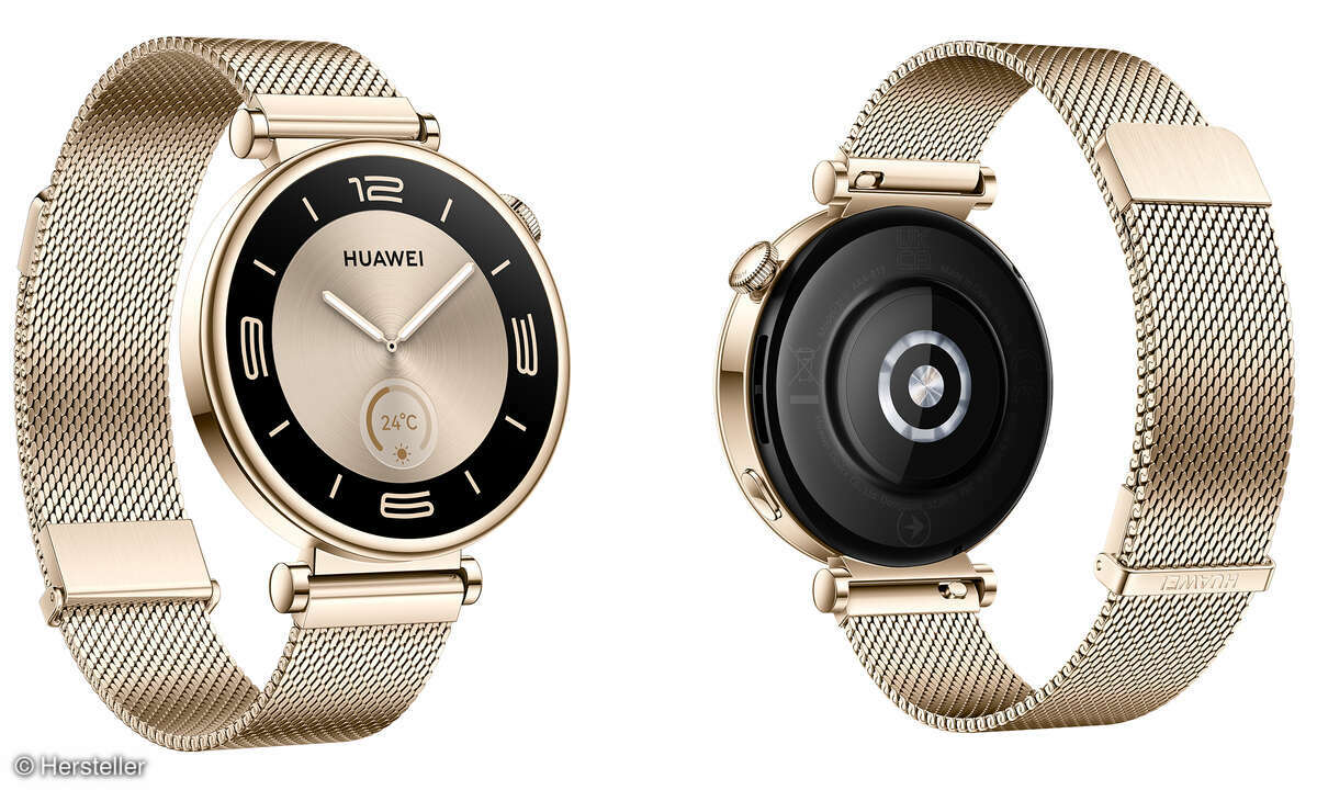 Huawei Watch GT 4 gold mit Milanaise-Armband