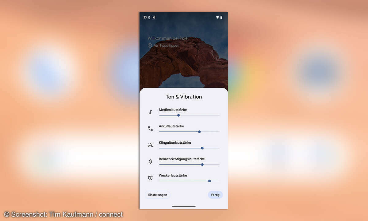 Android 14 Lautstärke