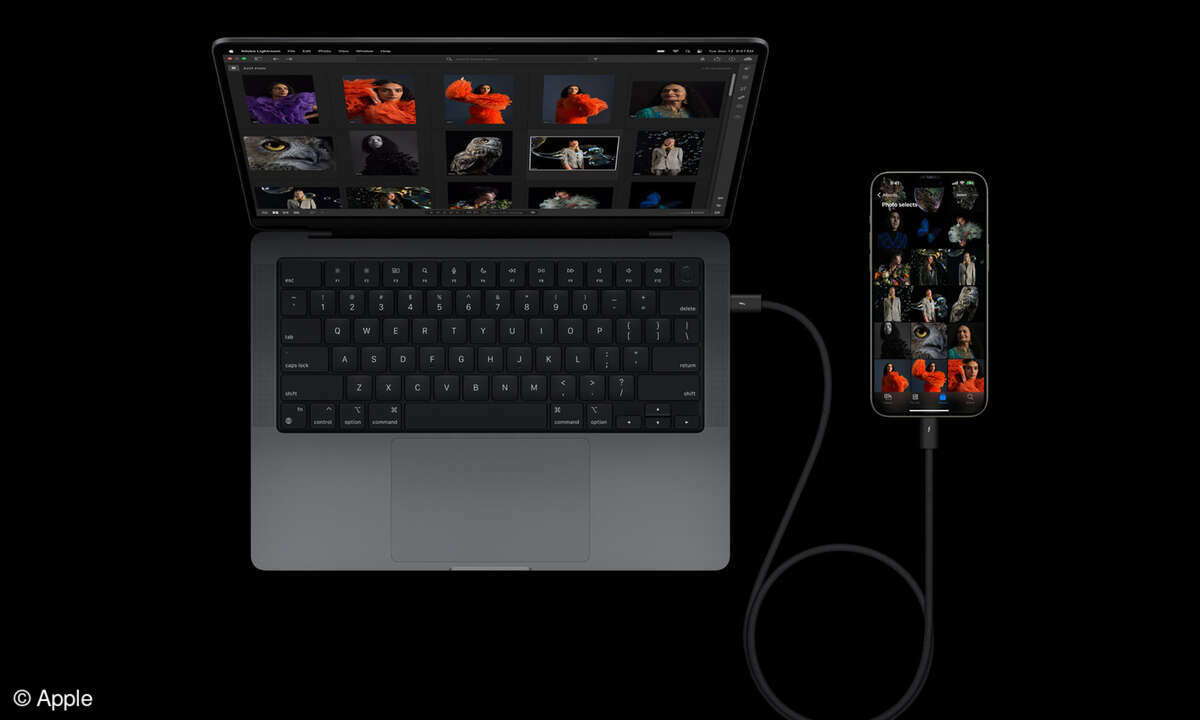 Apple iPhone 15 Pro am Macbook