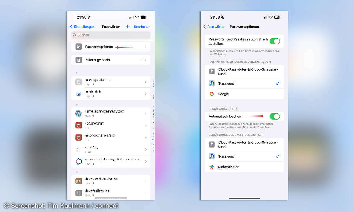 Apple iOS 17 Sicherheit Verifizierungscodes