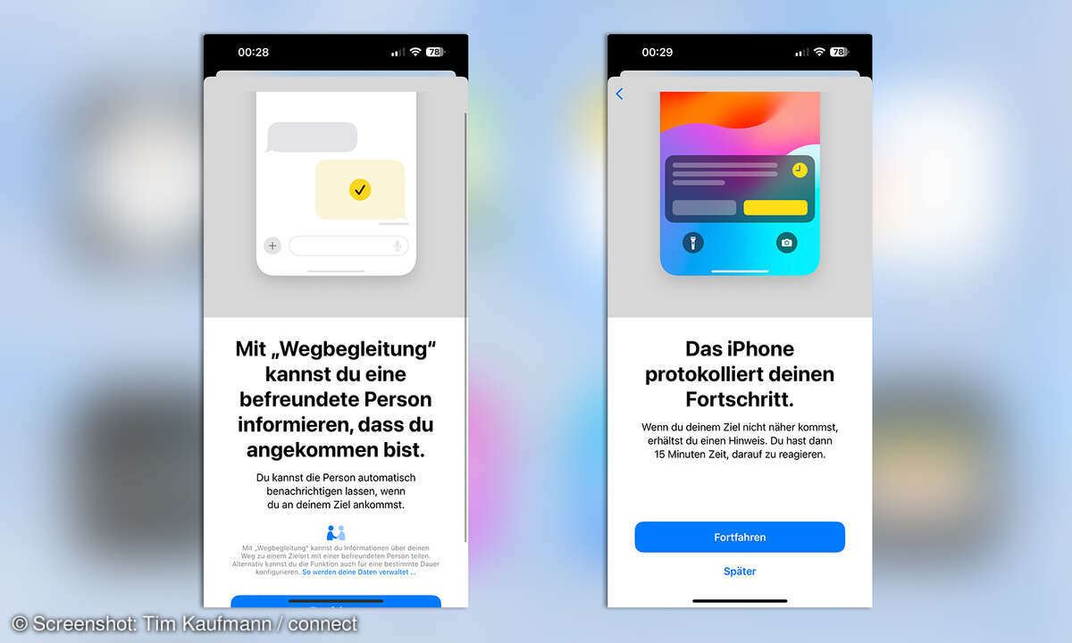 Apple iOS 17 Sicherheit Wegbegleitung