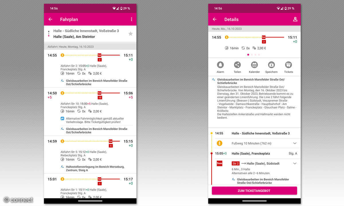 ÖPNV Sachsen-Anhalt & MDV: INSA App - Screenshots