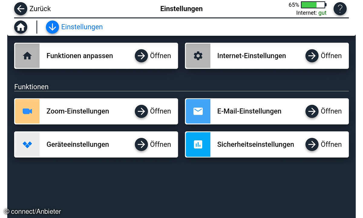 Lylu Tablet Screenshot Einstellungen