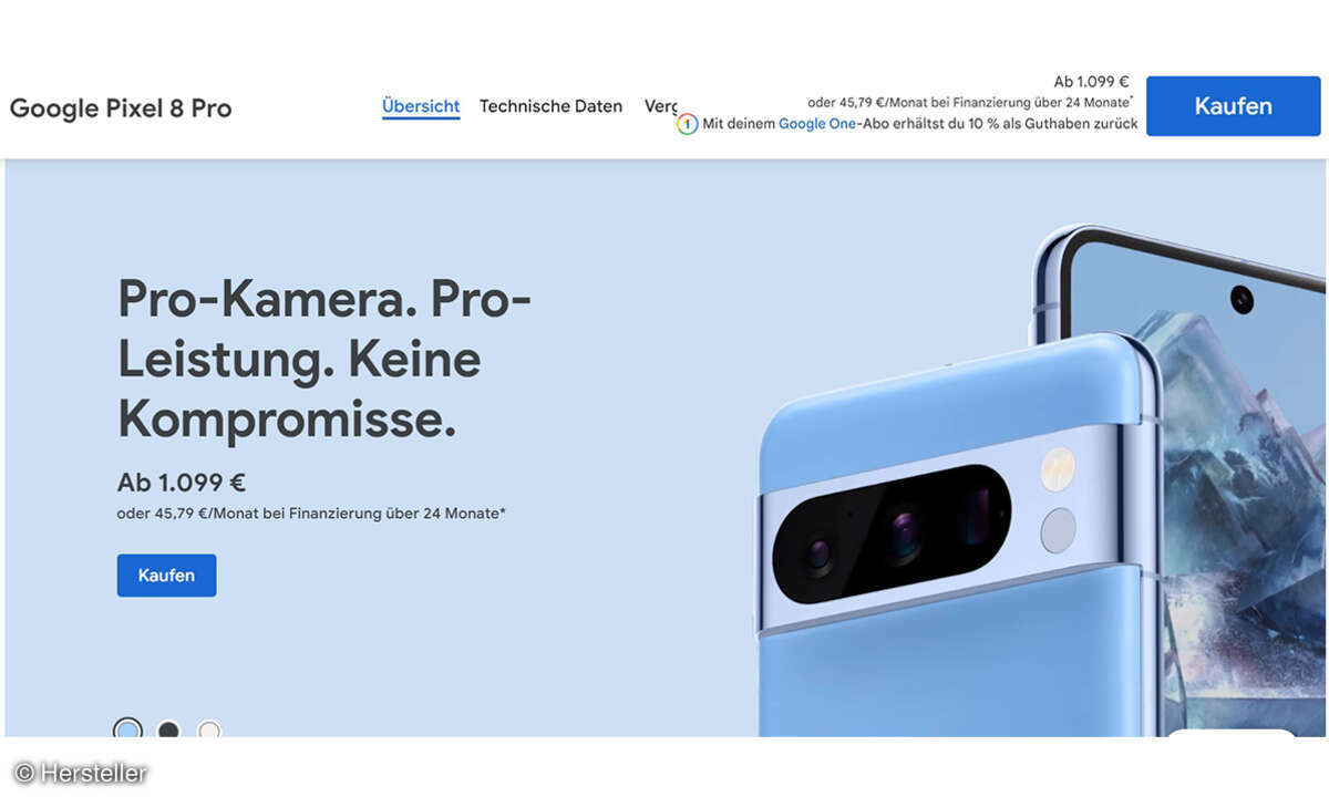 Google Pixel 8 Pro im Google Store