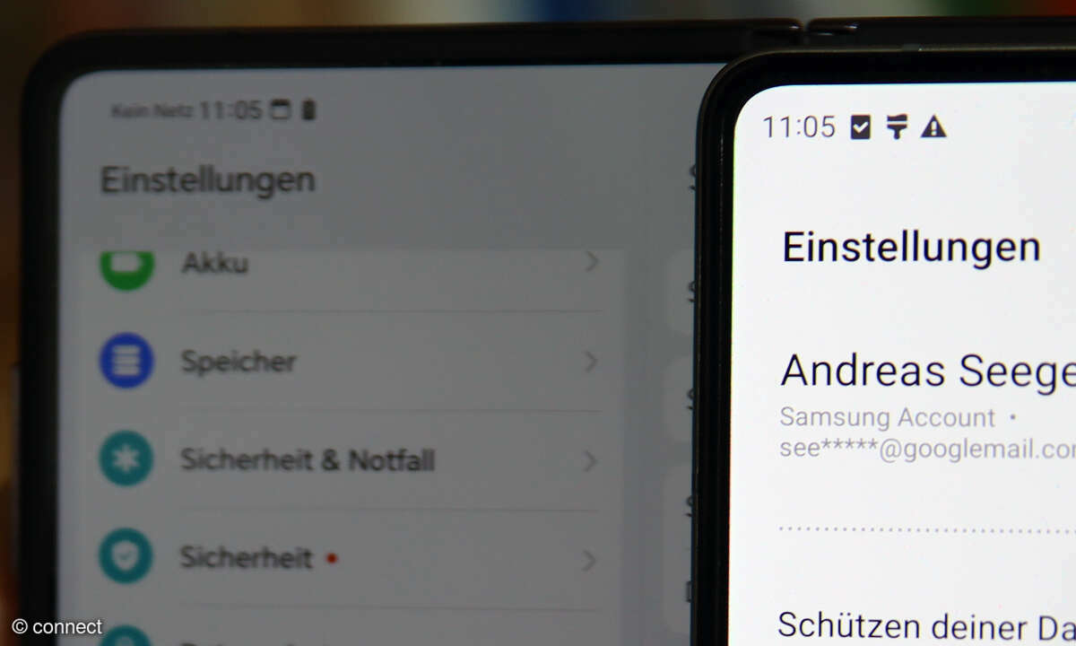 Honor Magic V2 versus Samsung Galaxy Fold 5 Displayränder
