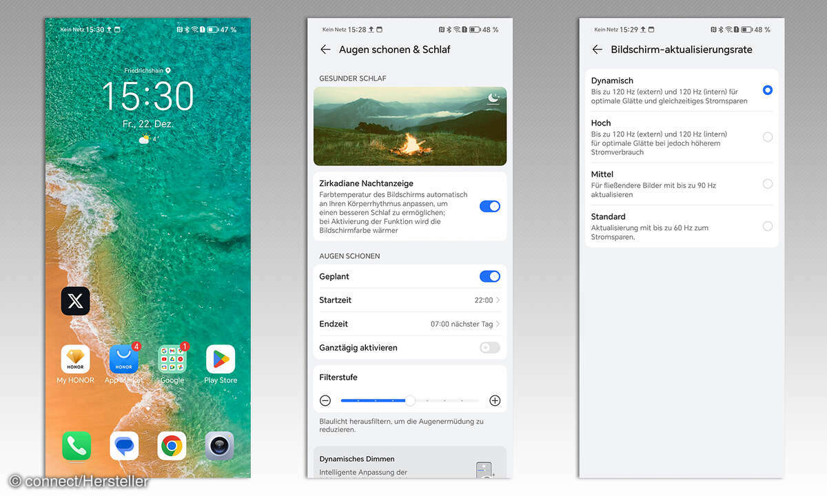 Honor Magic V2 Test Screenshots Hochformat