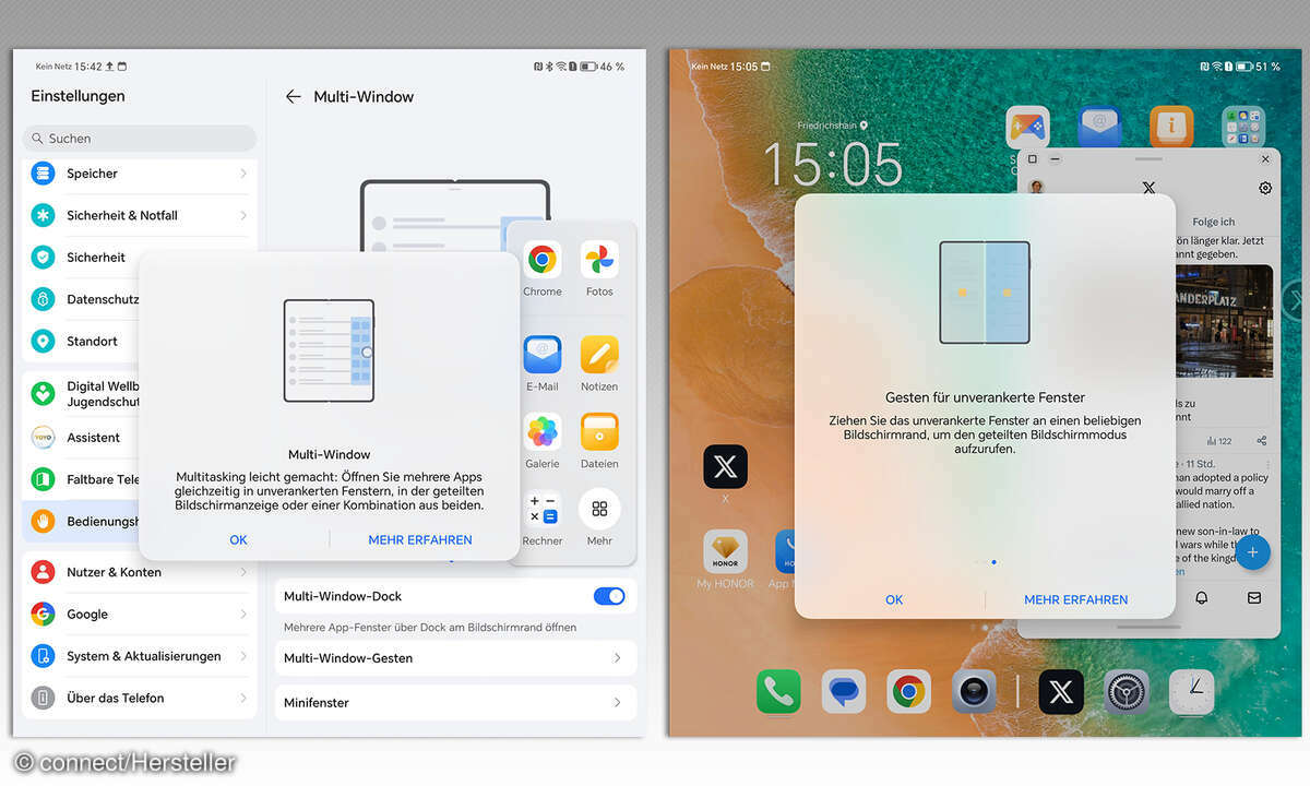 Honor Magic V2 Screenshots Multitasking Multi-Window