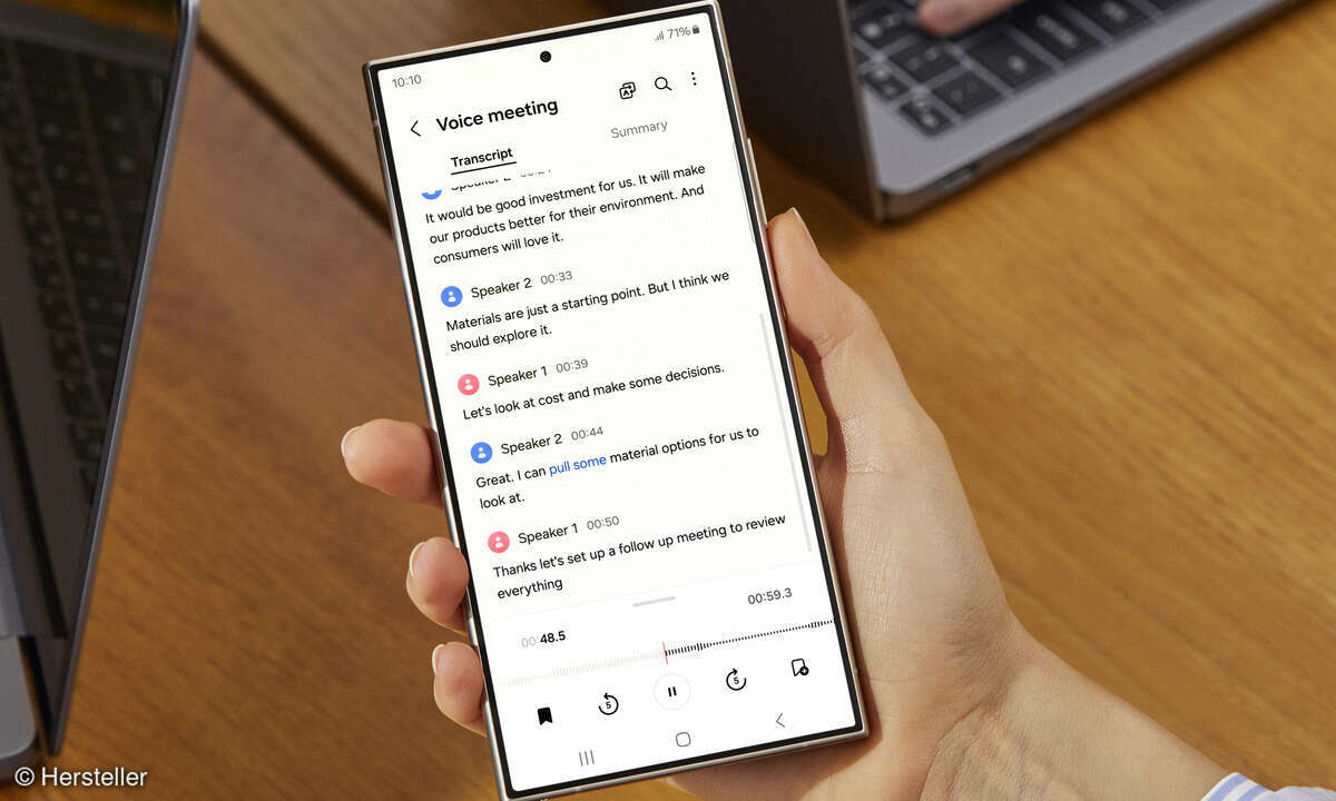 Samsung Galaxy S24 Ultra KI Features Transkription