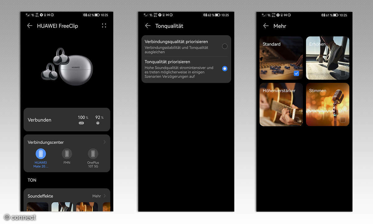Huawei FreeClip Ai Life App Screens