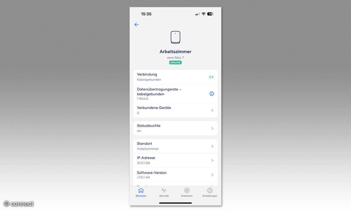 Amazon Eero Max 7 im Test - App Screenshot
