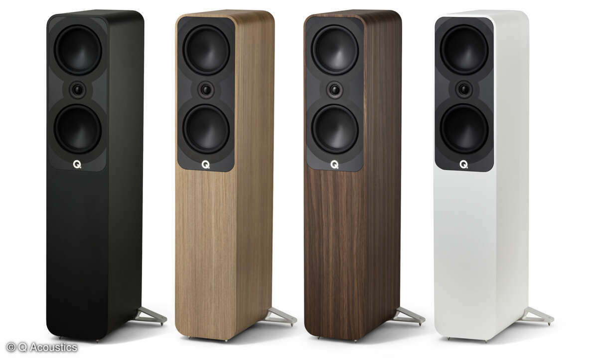 Das Q Acoustics Flaggschiff der 5000er Serie gibt es in vier Farben.