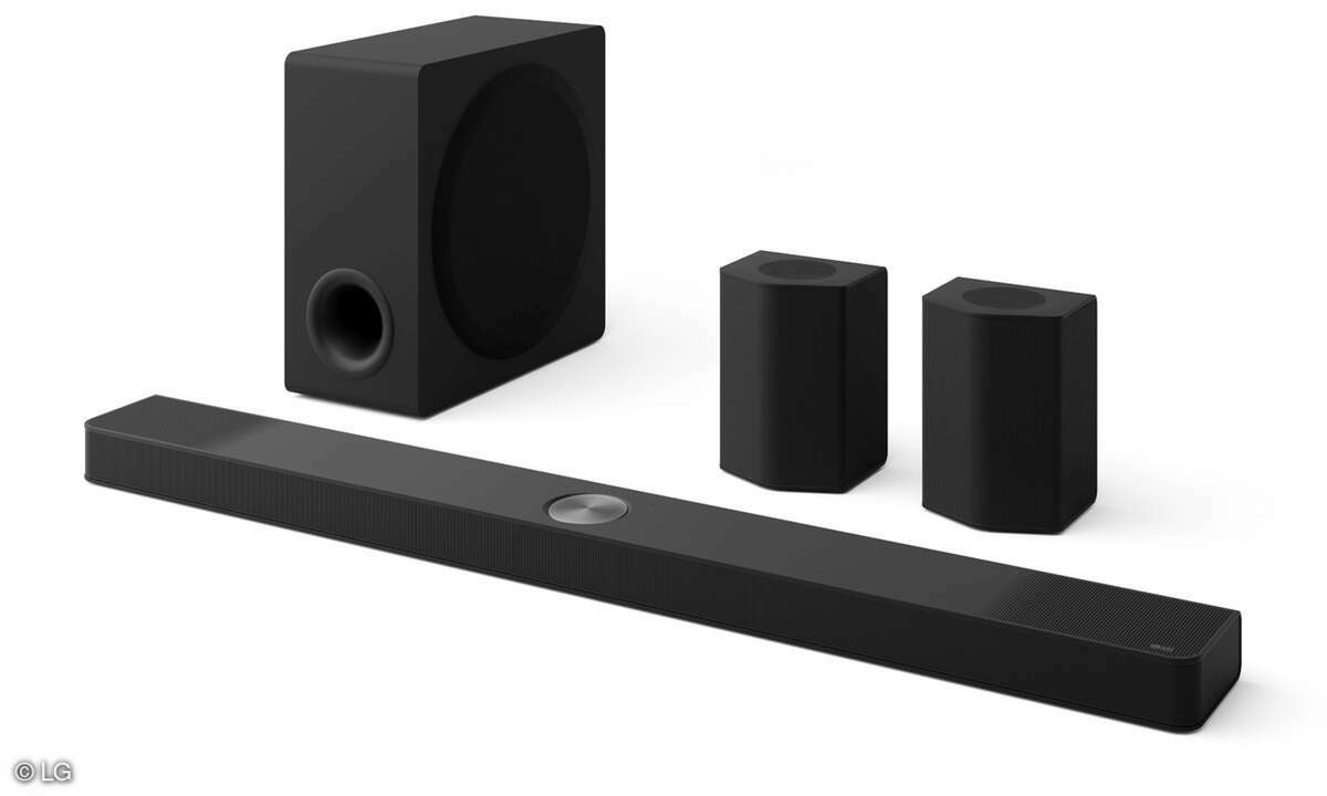 LG wartet 2024 mit zahlreichen neuen Soundbars und Bluetooth-Speakern auf. Im Bild: Die DS95TR. 