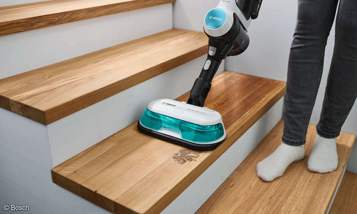 Bosch Unlimited 7 ProHygienic Aqua Akkusauger-Wischer-Kombination mit rotierenden Wischpads