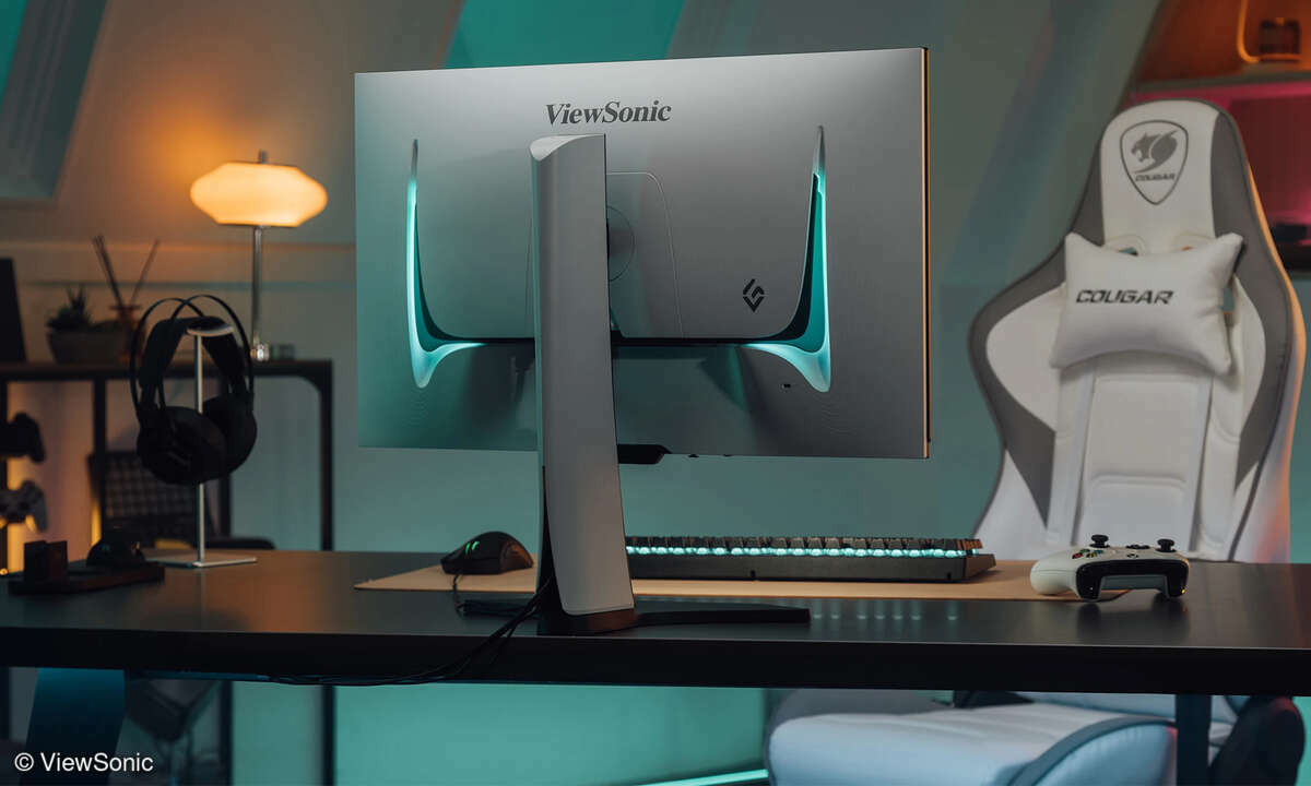 ViewSonic XG272-2K-OLED Gaming-Monitor Rückseite Design backside rear view LED Beleuchtung