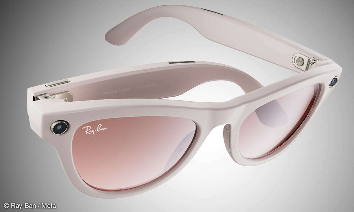 Ray-Ban Meta Smart Glasses Glänzend Kreidegrau Zimt Rose