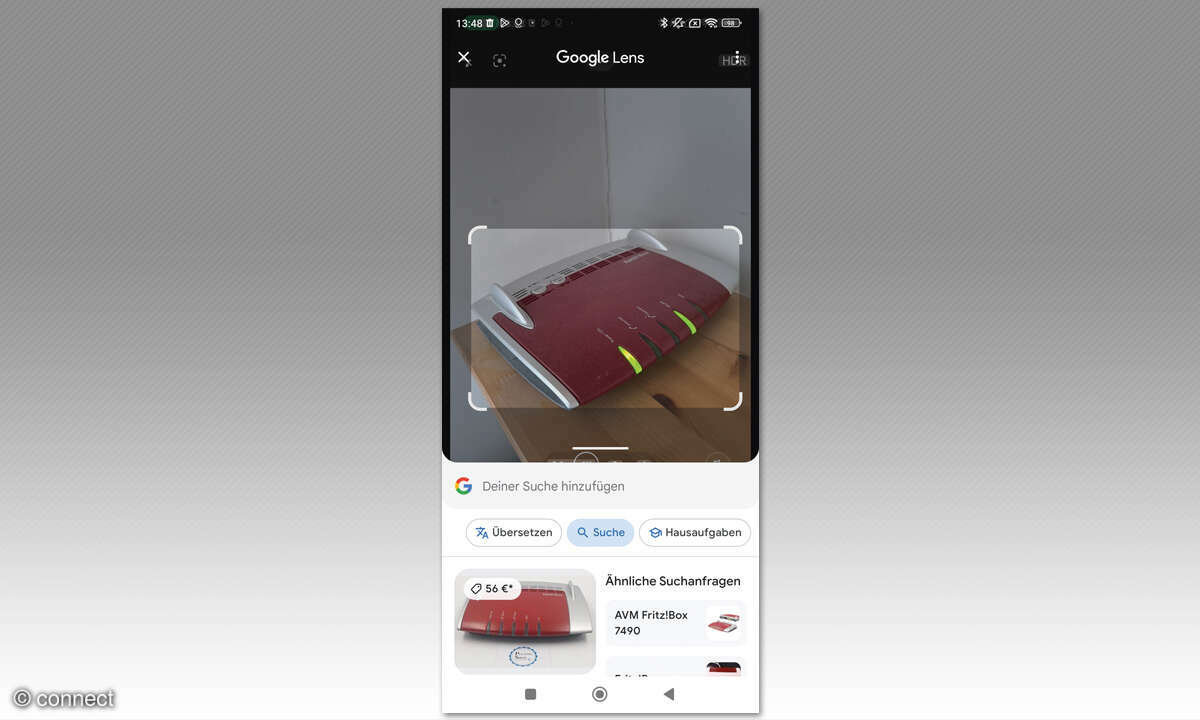 KI für jedes Handy: Screenshot Google Lens