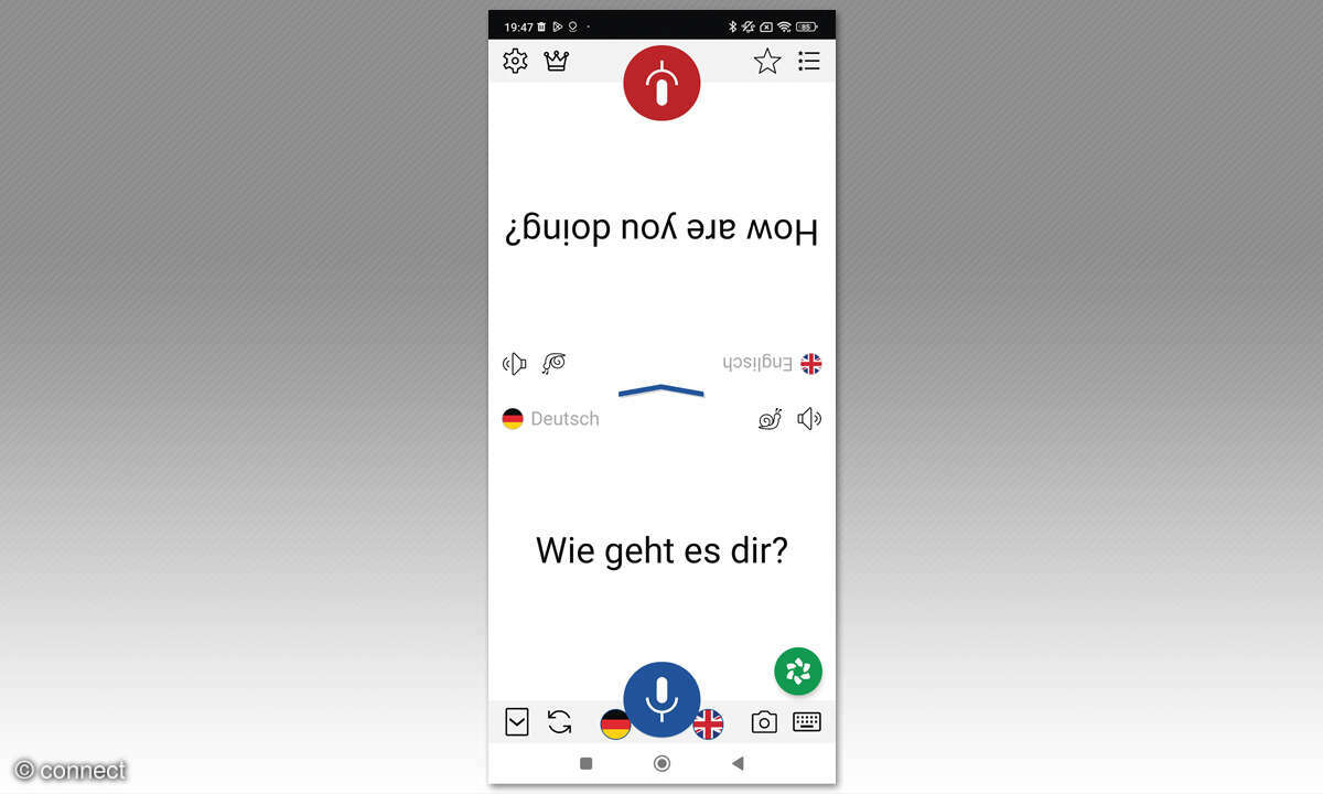 KI für jedes Handy: Screenshot Sofortige Sprachübersetzung