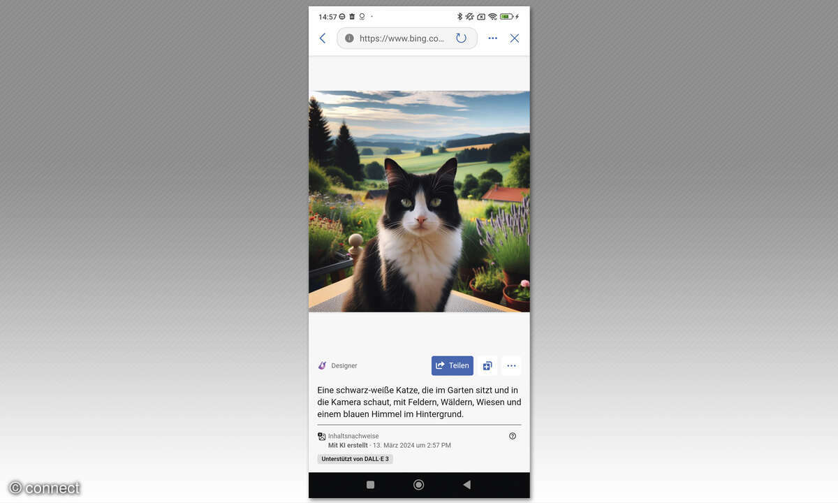 KI für jedes Handy: Screenshot Microsoft Copilot