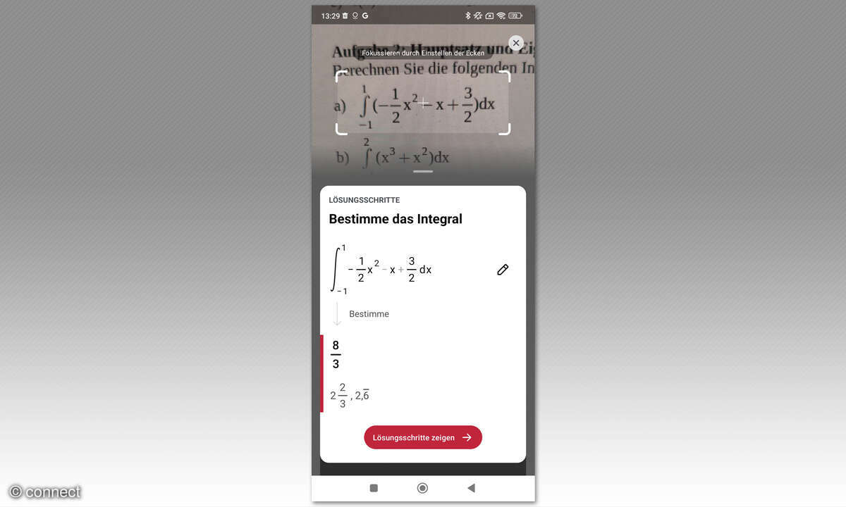 KI für jedes Handy: Screenshot Photomath
